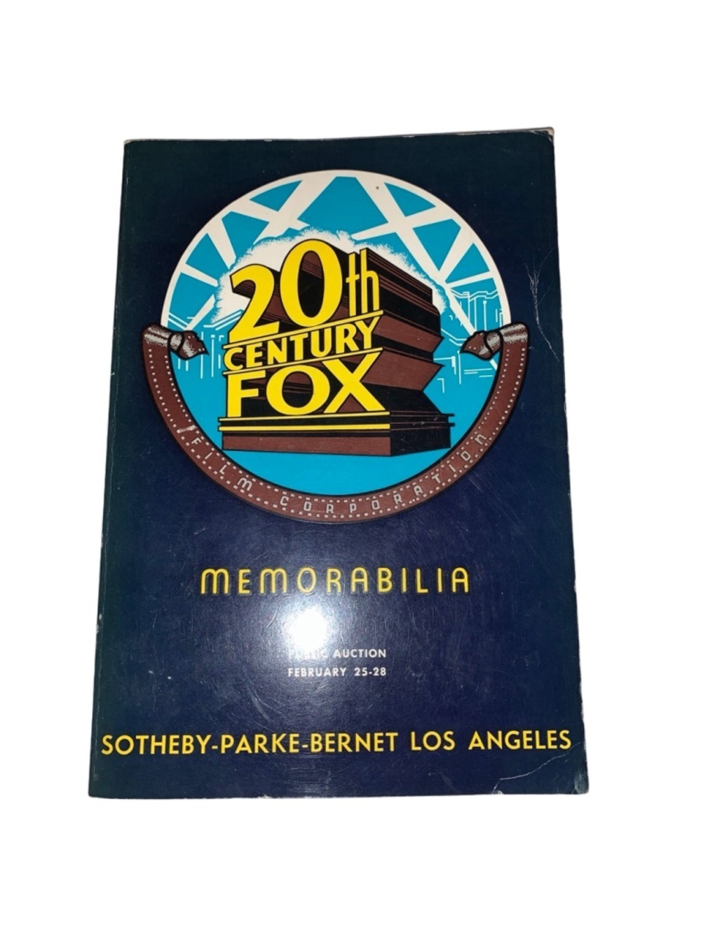 Sotheby's 1971 20th Century Fox Movie Memorabilia Auction Catalog Blue Yellow